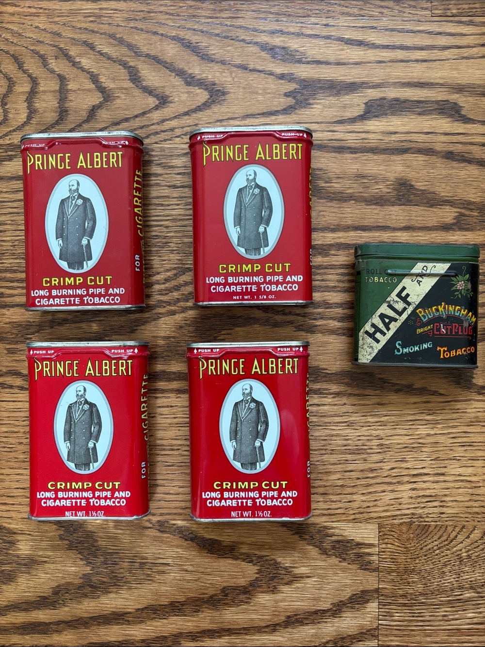 Vintage Prince Albert and Buckingham tobacco tins - Set of 5 tins